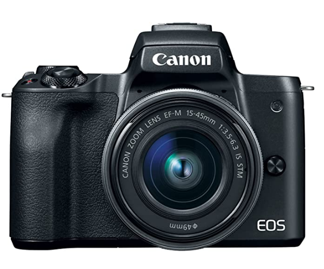 Canon EOS M50 Mirrorless Vlogging Camera Kit with EF-M 15-45mm lens, B...